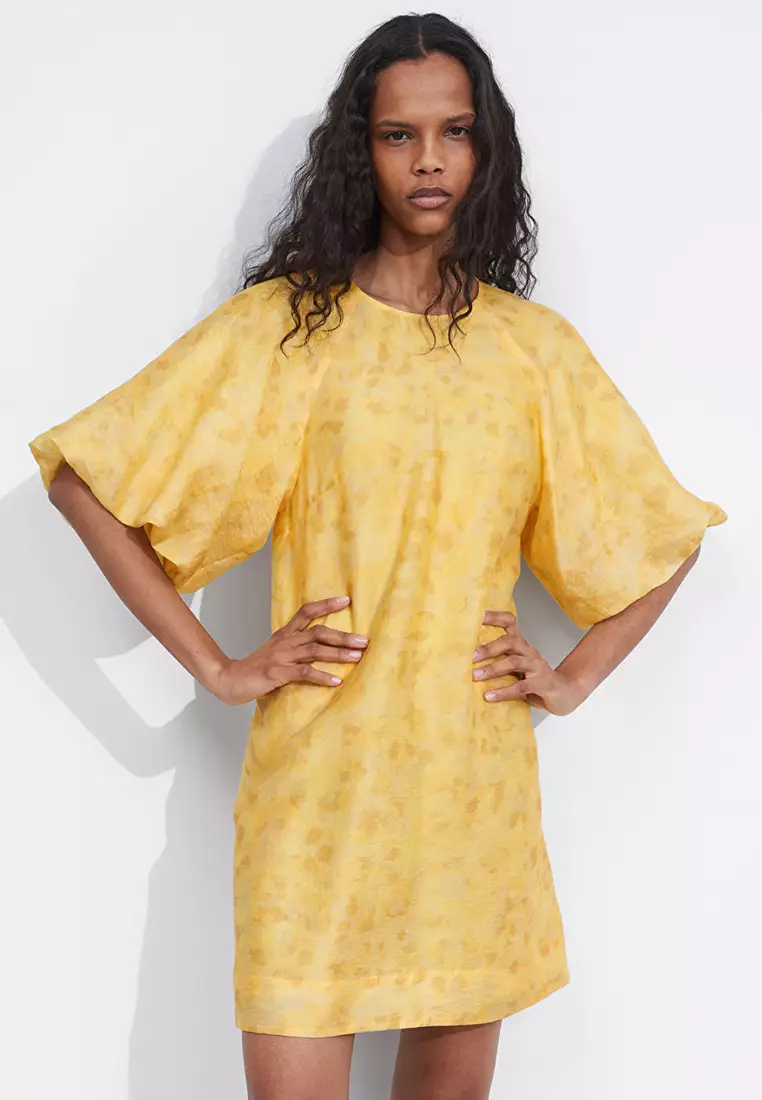 & Other Stories Balloon-Sleeve Mini Dress