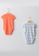 LC Waikiki orange and multi Unisex Baby Snapback Bodysuit 2-Pack FFB6EKAD92DDD3GS_2