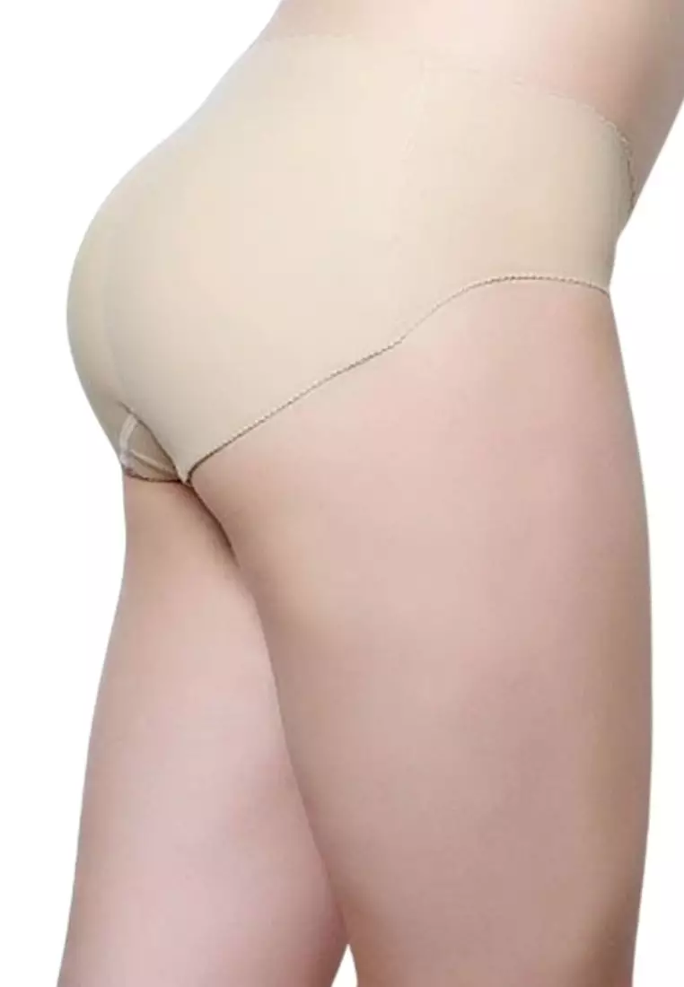 2 Pack Kelsie Butt Lifter Low Waist Panties Seamless Padded Underwear Hip Pads Enhancer Panty in Nude and Black