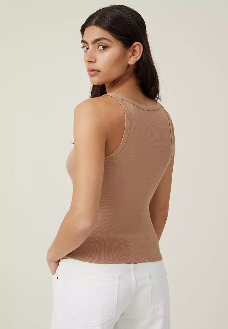 Buy Cotton On Staple Rib Scoop Neck Tank Online Zalora Malaysia