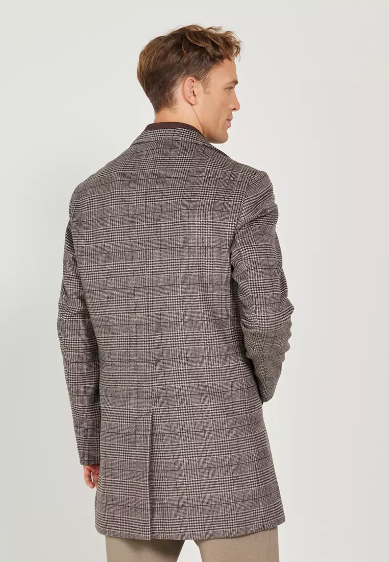 Patterned Woolen Coat