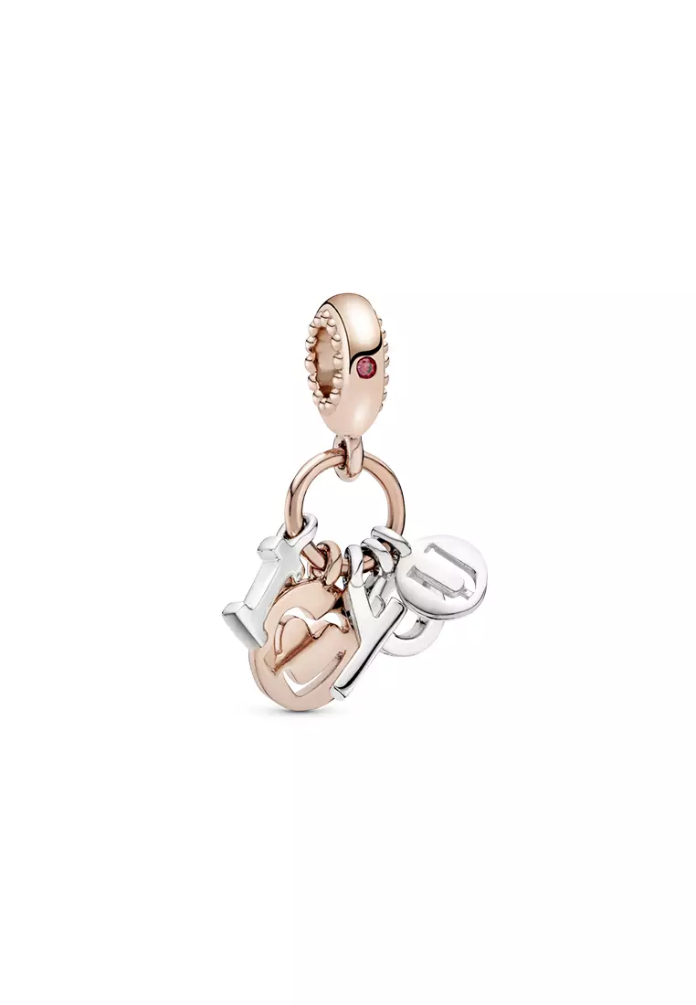 Pandora i love you outlet charm rose gold