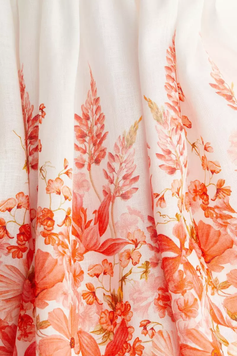 Patterned linen dress