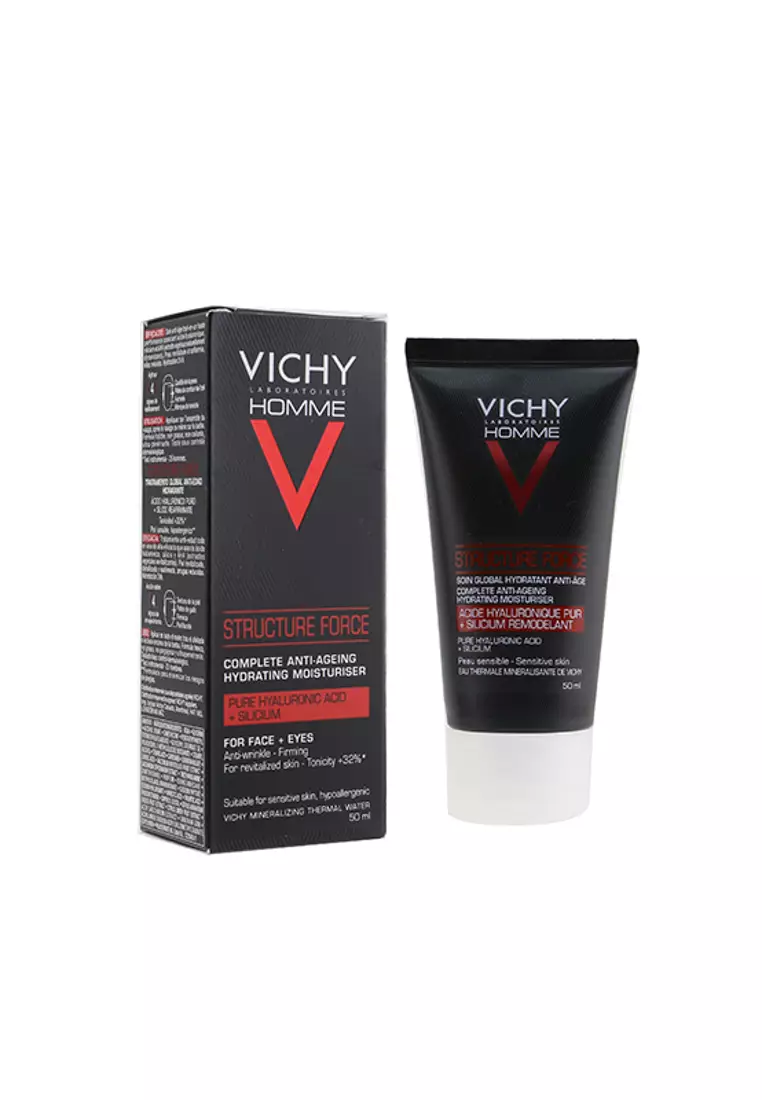VICHY - Homme Structure Force Complete Anti-Ageing Hydrating Moisturiser - For Face + Eyes 50ml/1.7oz