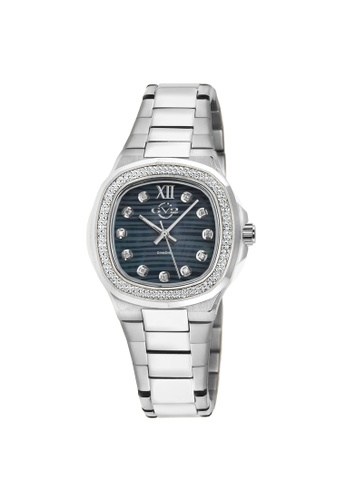 Gevril silver GV2 Potente Lady Black MOP dial, 316L Stainless Steel Diamond Watch 602F2AC58FCD8CGS_1