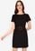ZALORA WORK black Mini Sheath Dress With Buckle Detail 17E8FAA2B8512FGS_1