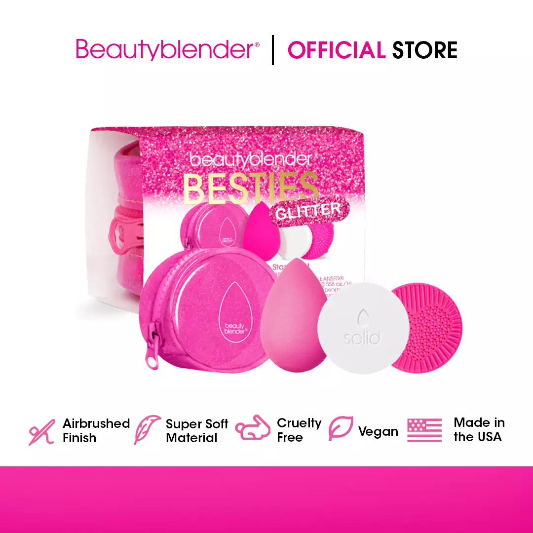 Jual BeautyBlender BESTIES GLITTER Blend & Cleanse Starter Set Original