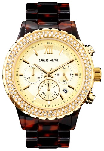 Christ Verra Fashion Women's Watch CV 2078L-72 GOL/IPG Gold Leopard Stainless Steel