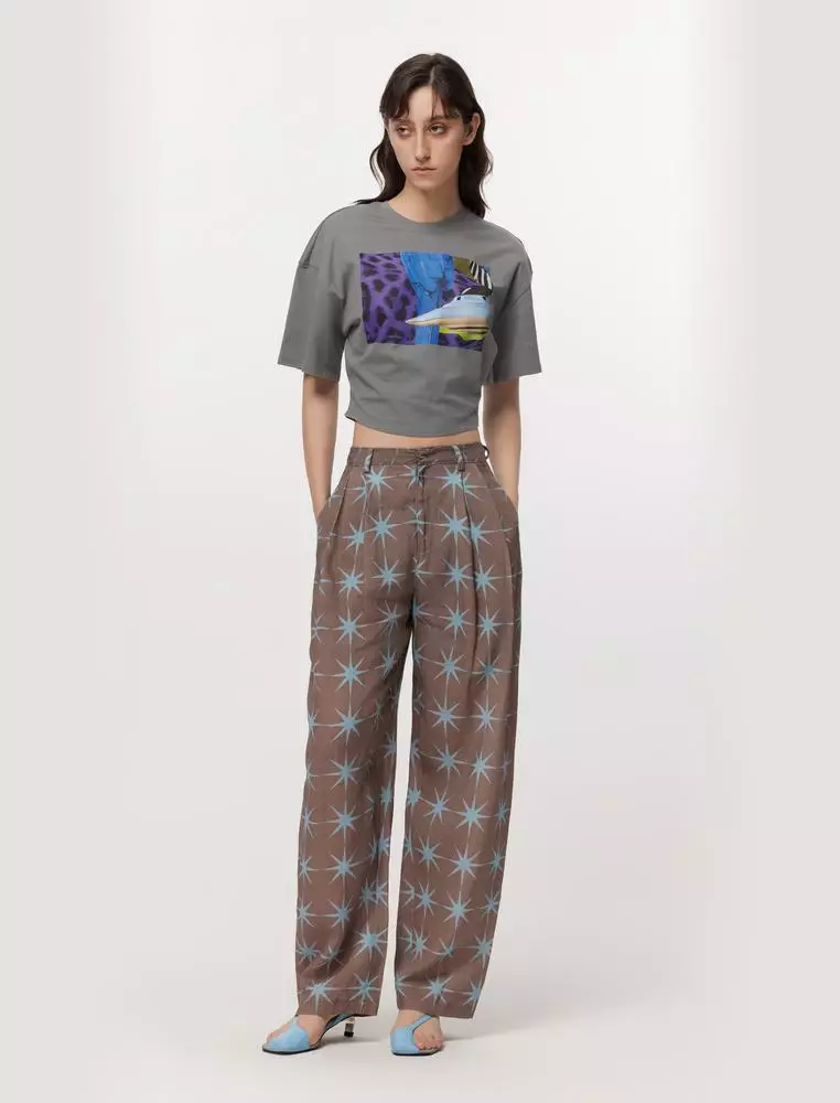 JNBY Women's Cropped Printed T-Shirt