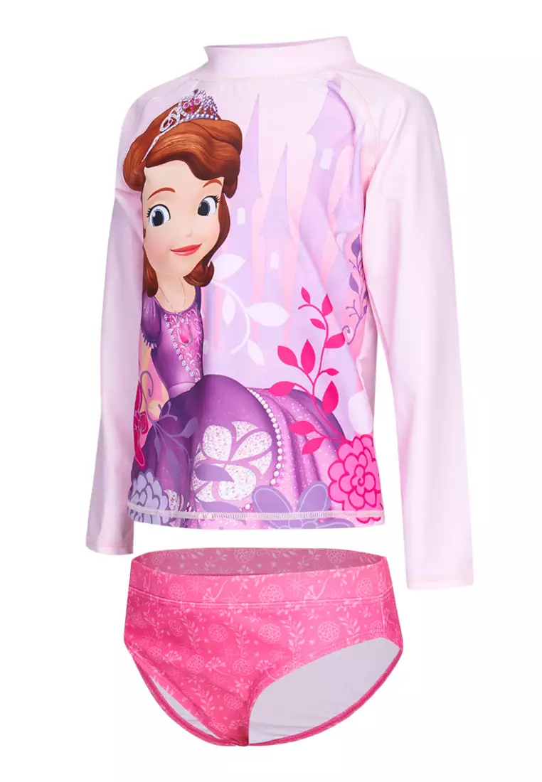 Sofia The First Long Sleeved Rashguard Set Girls Swimwear