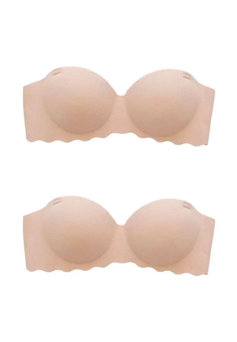 Love Knot [2 PACKS] Seamless Wireless Push Up Bra Lingerie With Detachable  Straps (Beige) 2024, Buy Love Knot Online