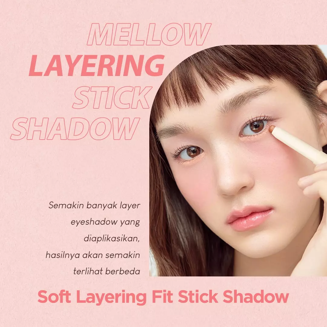 Holika Holika Mellow Layering Stick Shadow 05 Moonlight | Buildable Eye & Cheek Colors