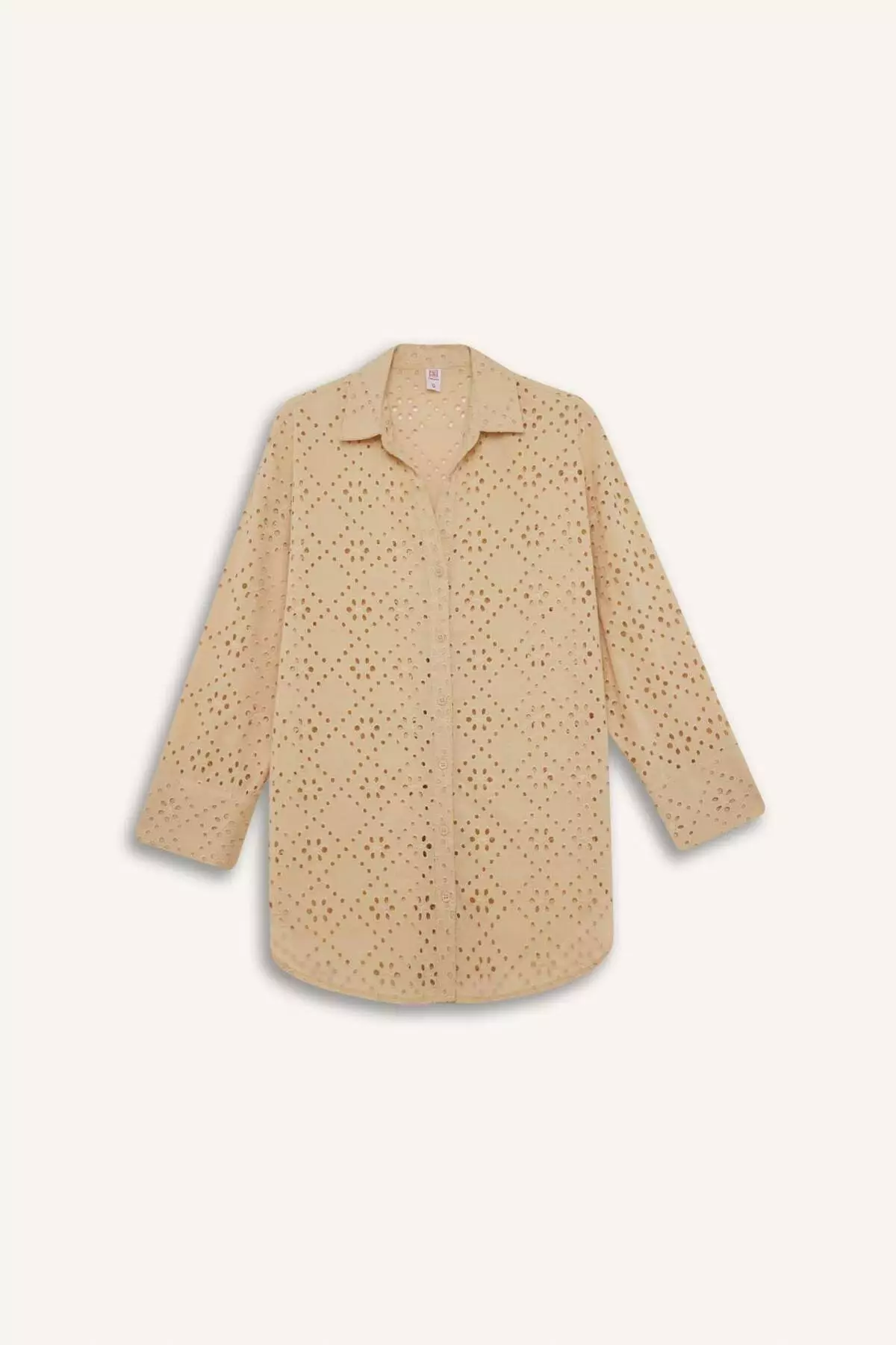 Regular Fit Cotton Brode Beach Shirt-Fall in Love C0506Ax25Sm