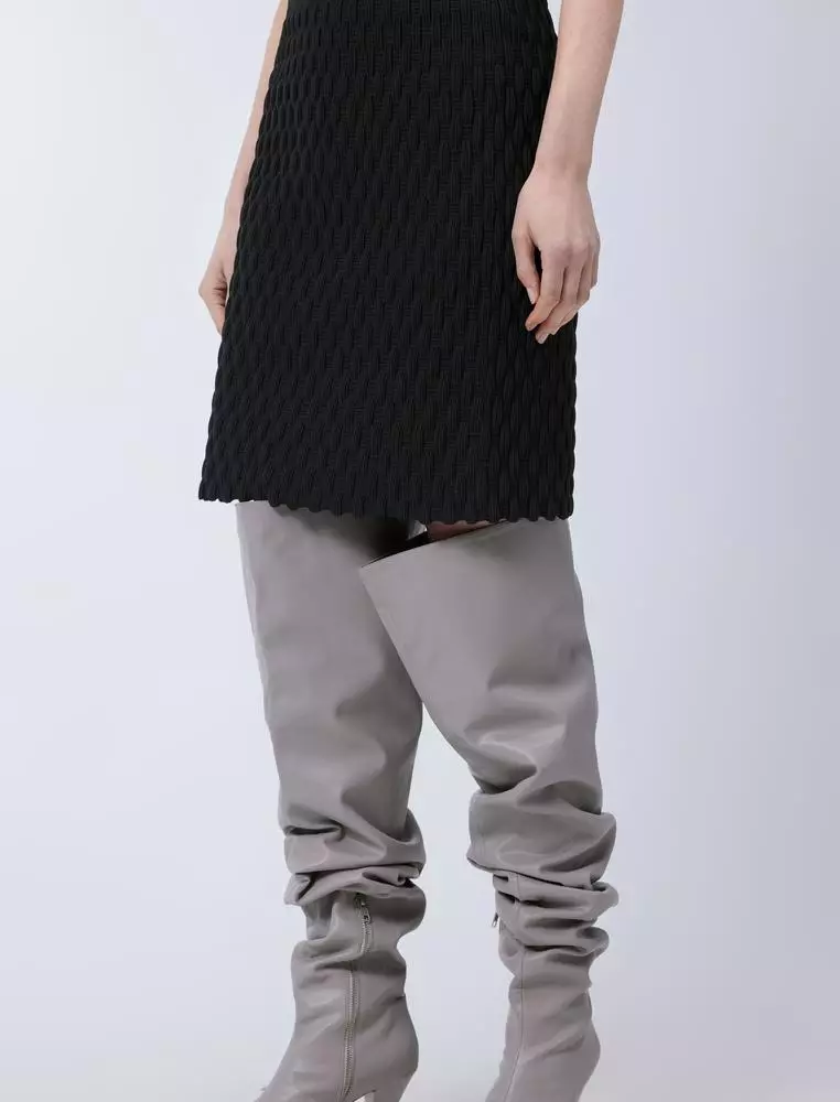 Pleated Midi Waist Skirt