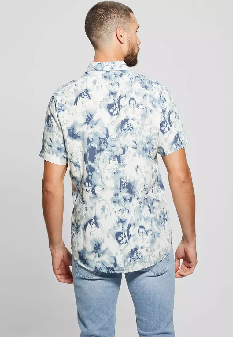 Short Sleeves Wayco Sateen Floral Shirt