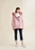 Hopeshow pink Fur Collar A-Line Parka Jacket D536FAA8C3BD38GS_3