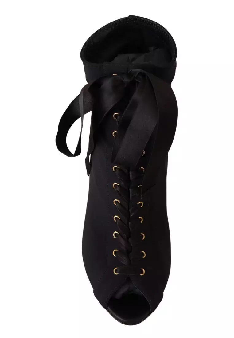 Dolce&Gabbana☆素敵！Black Lace High Heel ankle Boots Buy