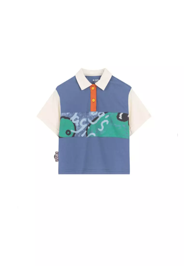 Graphic Printed Polo T-Shirt