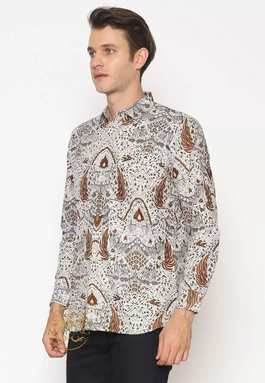 Ningrat Kemeja Batik Pria Premium Slimfit Modern Lengan Panjang