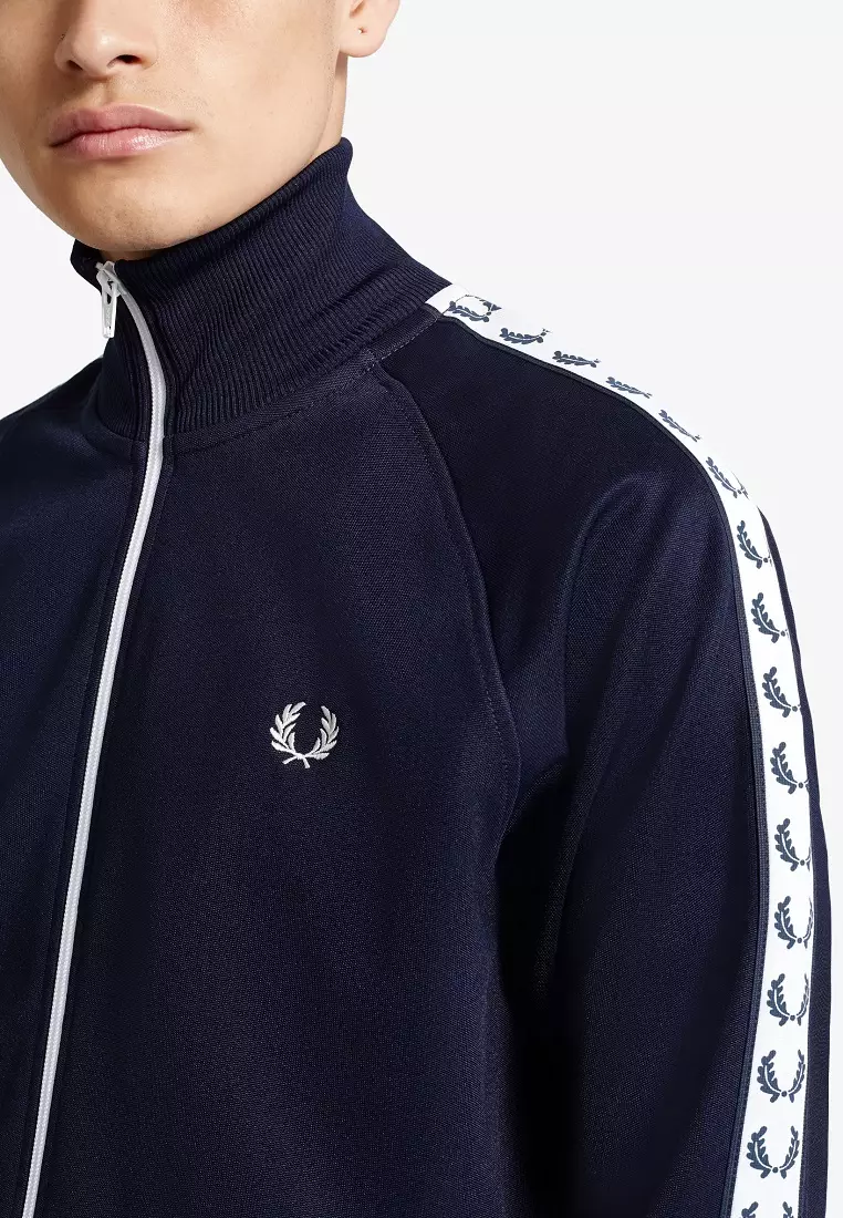 White fred perry track on sale jacket