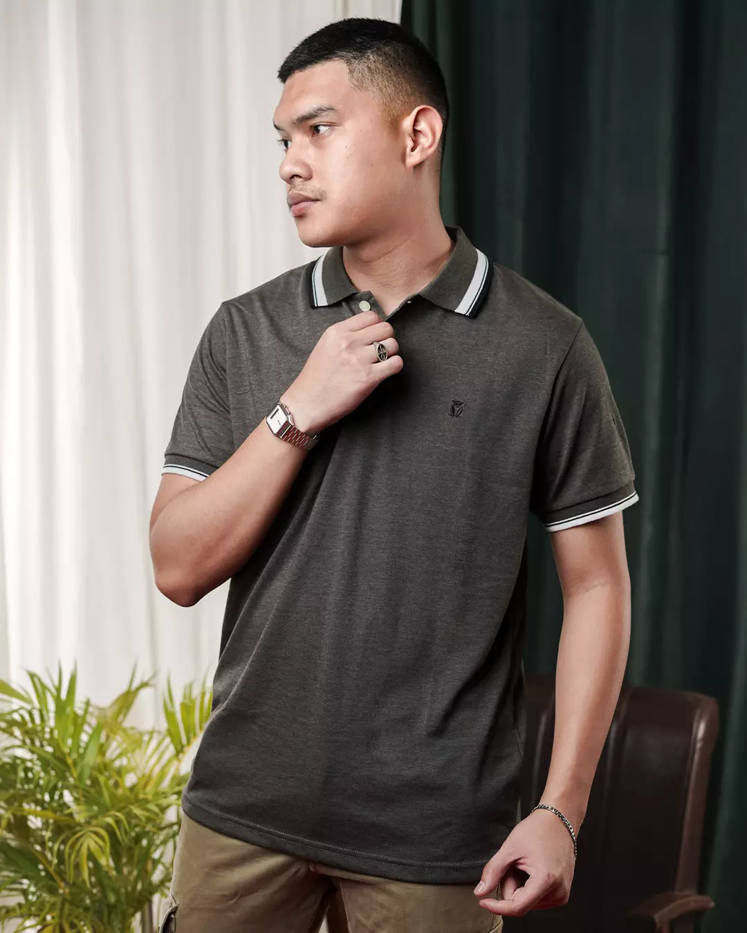 MATSUDA Kaos Polo Shirt Pria Kerah Aioi