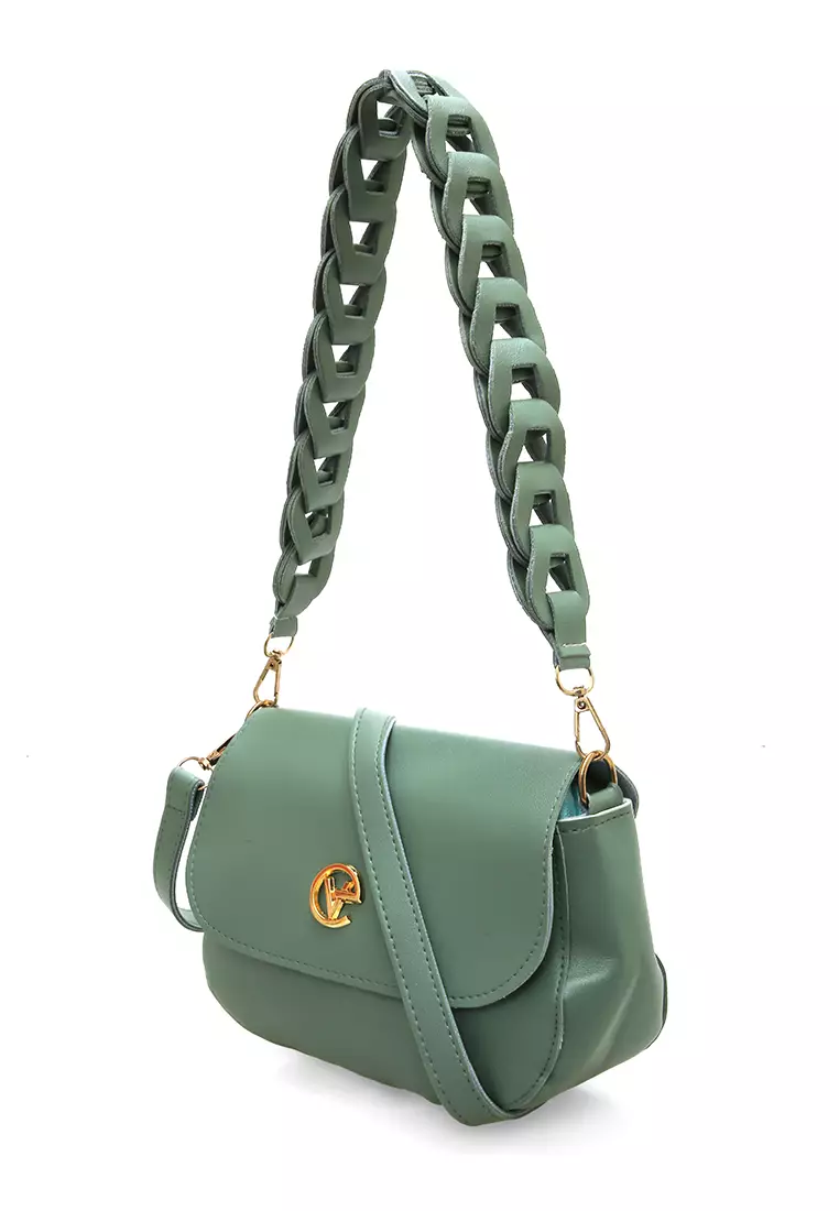 Lika Tas Two Ropes Wanita Design Simple High Quality Premium - Soft Green