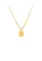 Glamorousky silver Fashion Simple Plated Gold 316L Stainless Steel English Geometric Square Pendant with Necklace 65F0FACAA63A6CGS_1