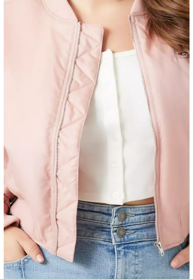 Forever 21 outlet pink bomber jacket