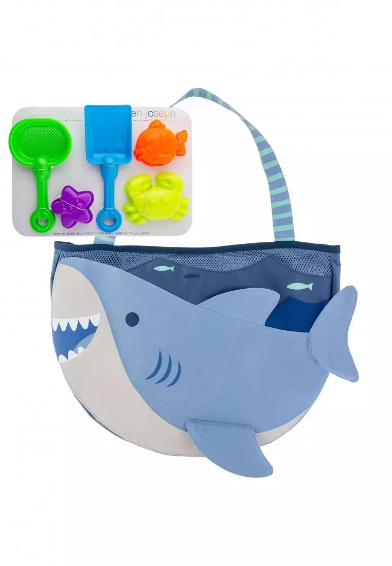 Beach Tote With Sand Toys Shark
