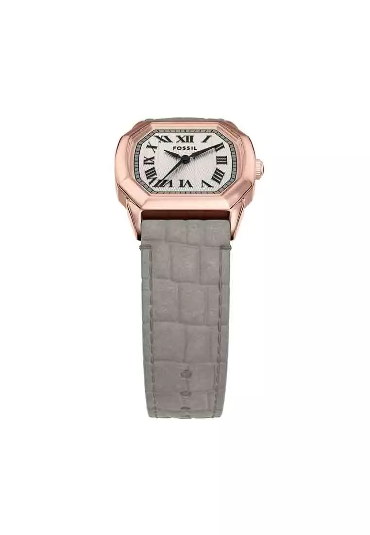 Harlow Gray Leather Watch Es5435