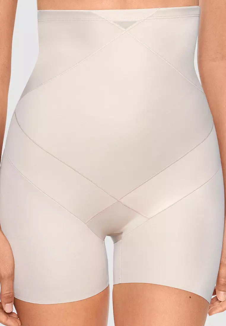 Seamless High Waist Girdle Tummy Control Shapewear Panties Thigh Slimmer  Control Shorts, Beige, 3XL