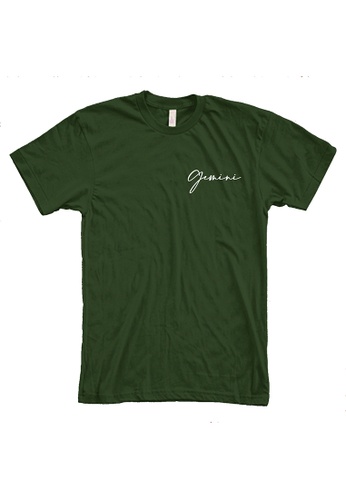MRL Prints green Zodiac Sign Gemini Pocket T-Shirt DFCBFAA5A5A2CFGS_1