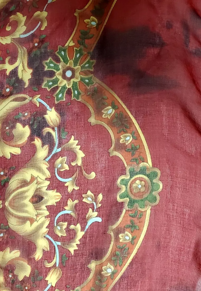 Stylish Silk Floral Print Chiffon Scarf