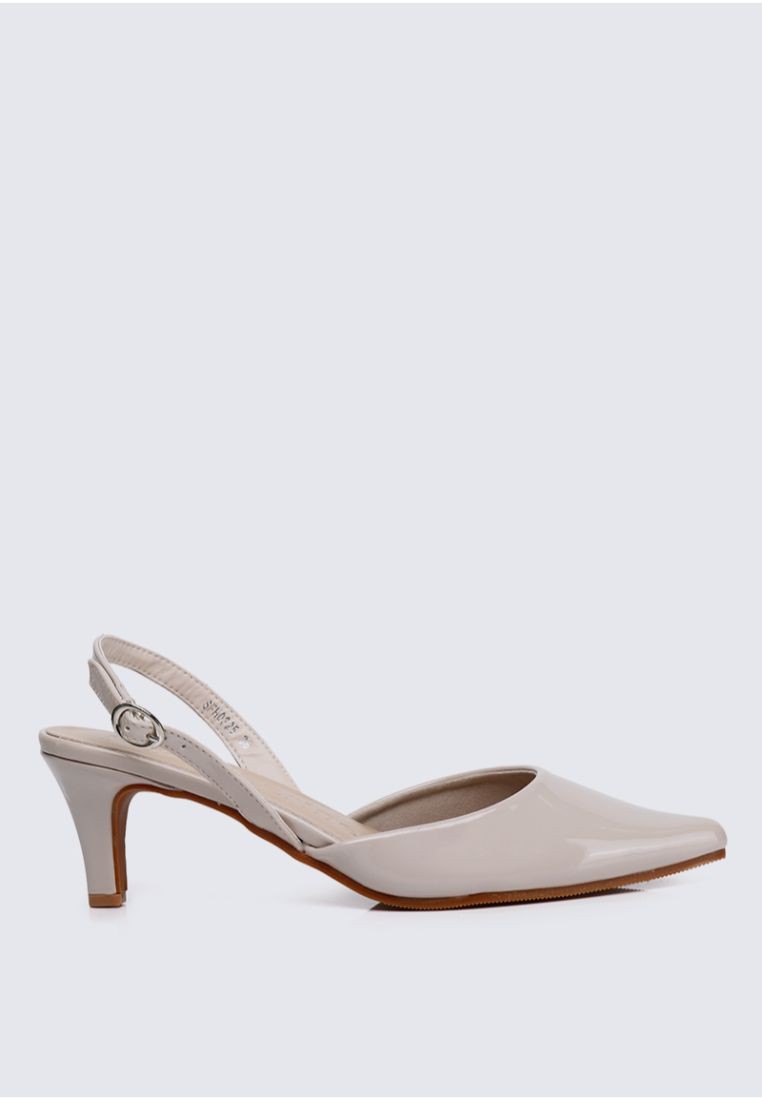 My Ballerine Vicky Comfy Heels In Beige