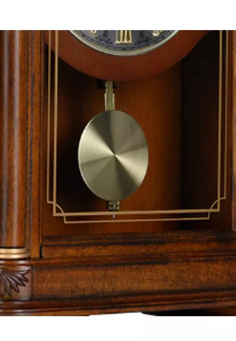 Jam Meja Seiko QXQ008 QXQ008B Wooden Case Brown Color Cream Dial Chimes Pendulum Standing Anniversary Mantel Clock Original Garansi Resmi