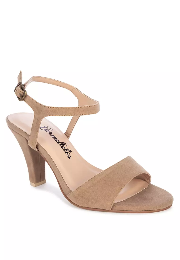 Suede Ankle Strap Heels