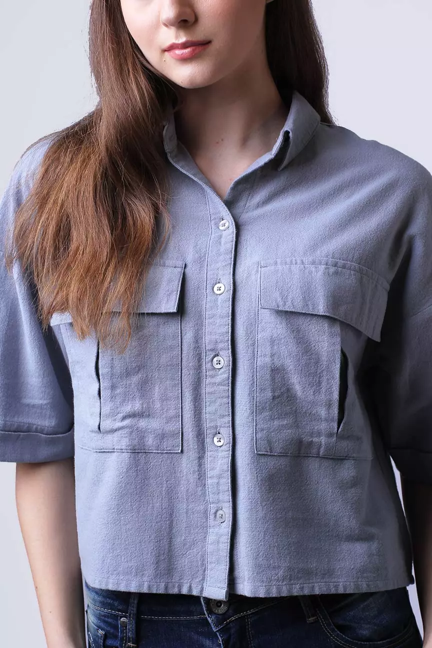 Kemeja Wanita Nara Light Blue