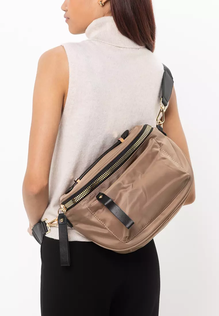 Nylon Convertible Satchel Bag