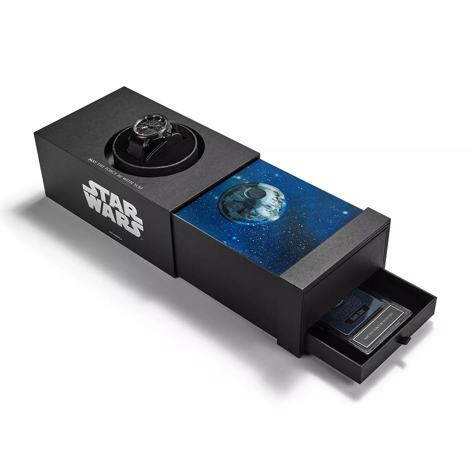 Jam Tangan Pria Alexandre Christie X Star Wars AC 9205 MA RDS-1 Darth Star Edition Black Rubber Limited Edition