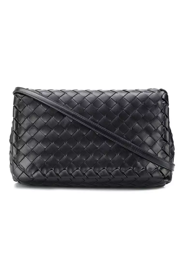 Bottega Veneta Intrecciato 斜背包(黑色)