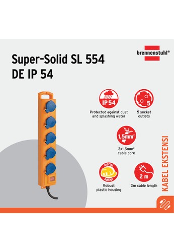 Brennenstuhl Brennenstuhl Super Solid SL554 DE 5Soket IP54 Kabel Outdoor-1159900205 844A8ESCAF0B53GS_1