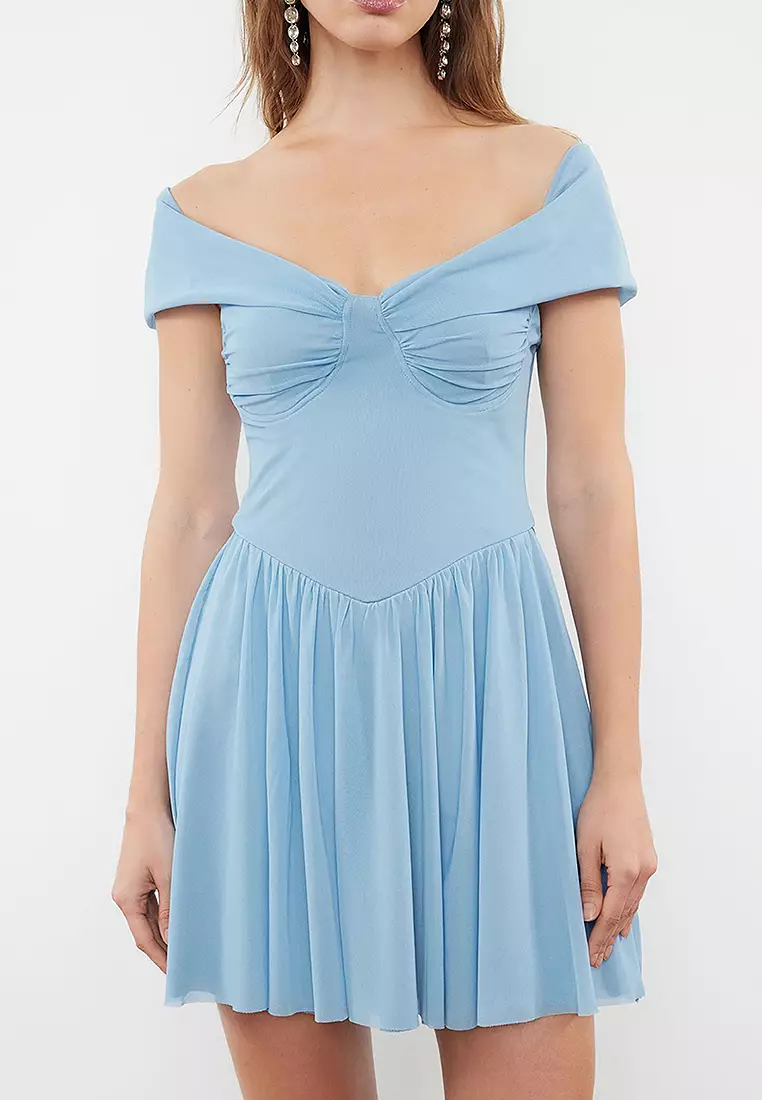 Carmen Collar Mini Dress