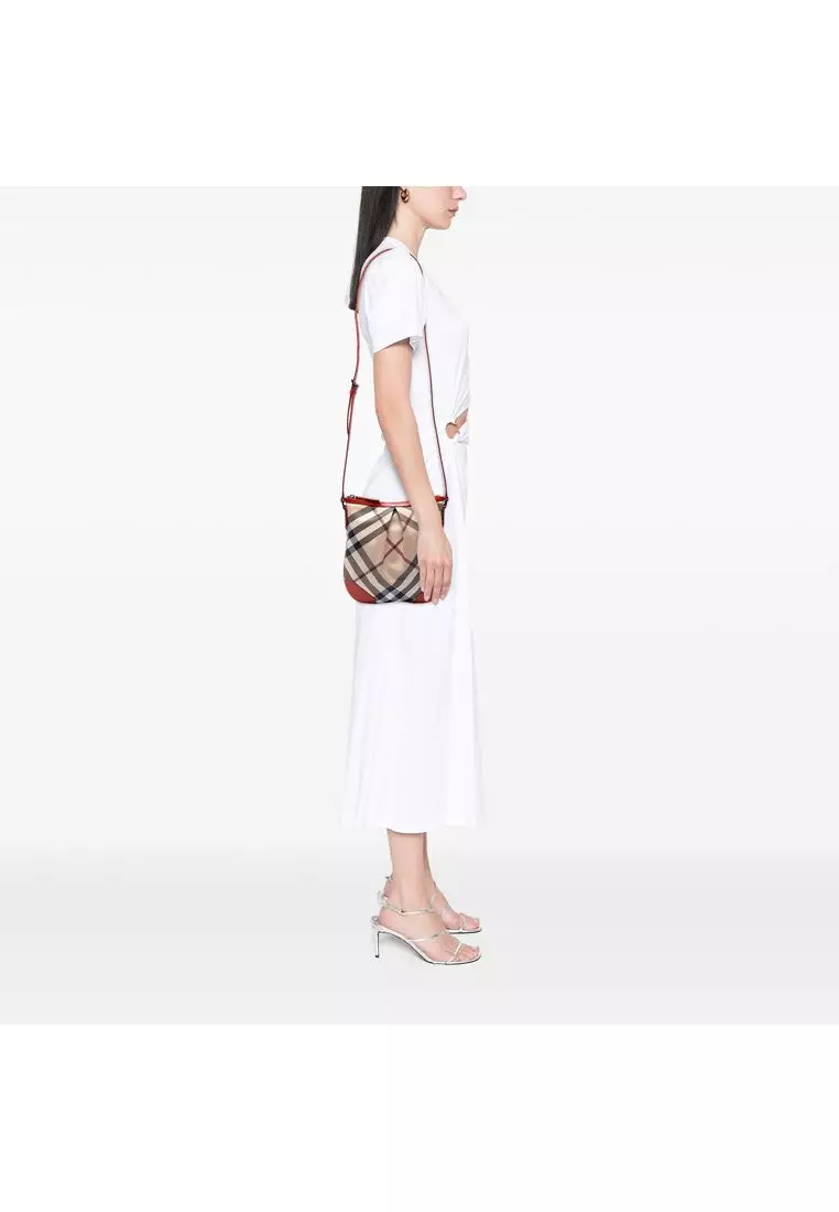 Pre-Loved Burberry Supernova Check Coated Canvas Dryden Crossbody