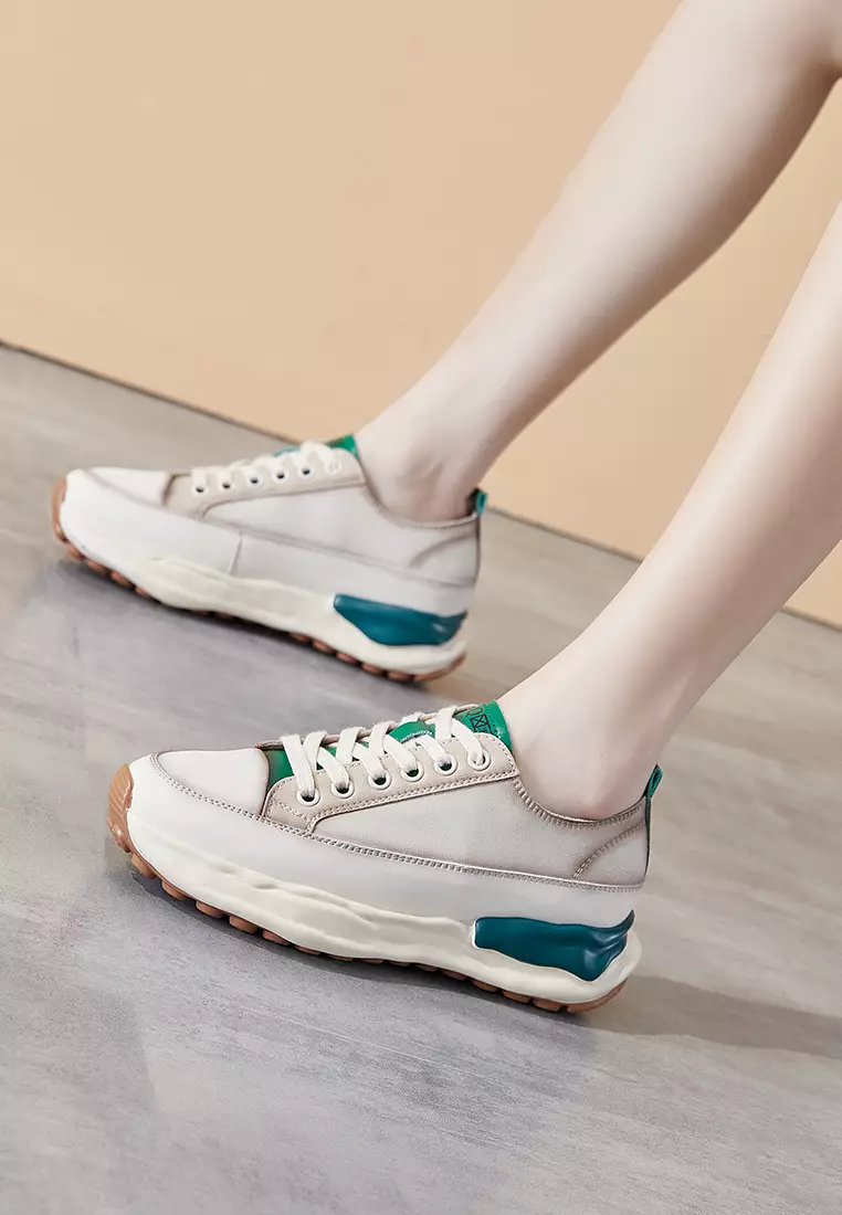 Suede Patchwork Contrast-color Sneakers RX6616