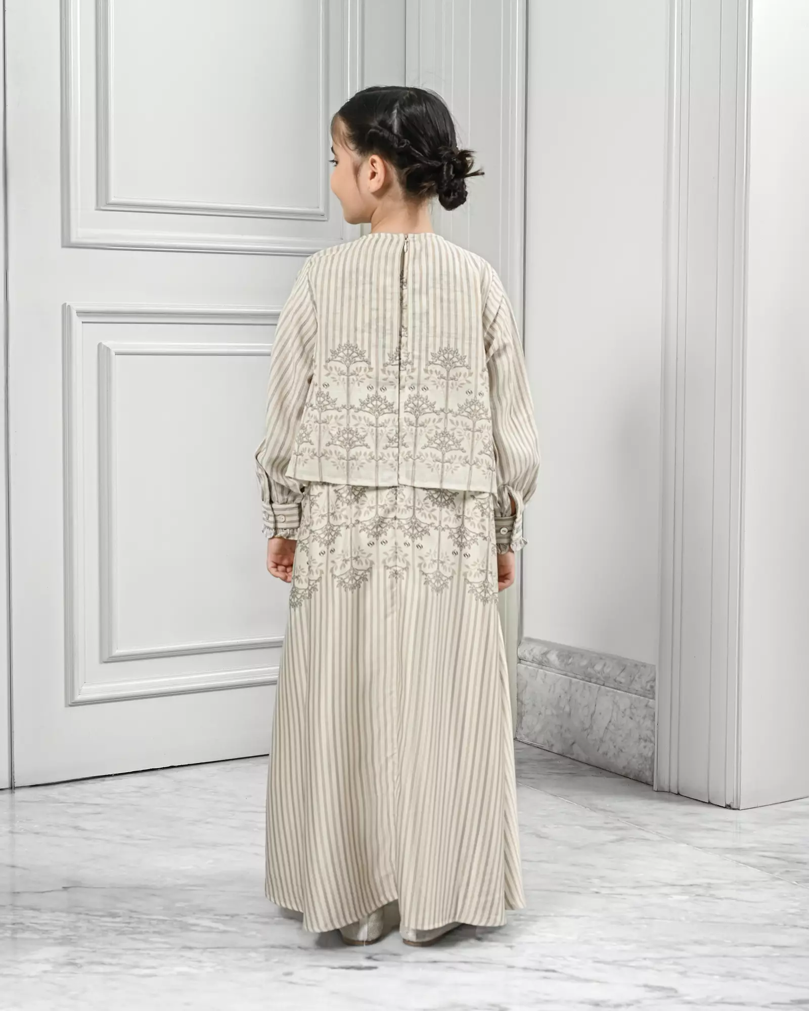 Geulis.id KIDS HANALIKA MAXI DRESS / DRESS ANAK / BAJU LEBARAN - MOCCA