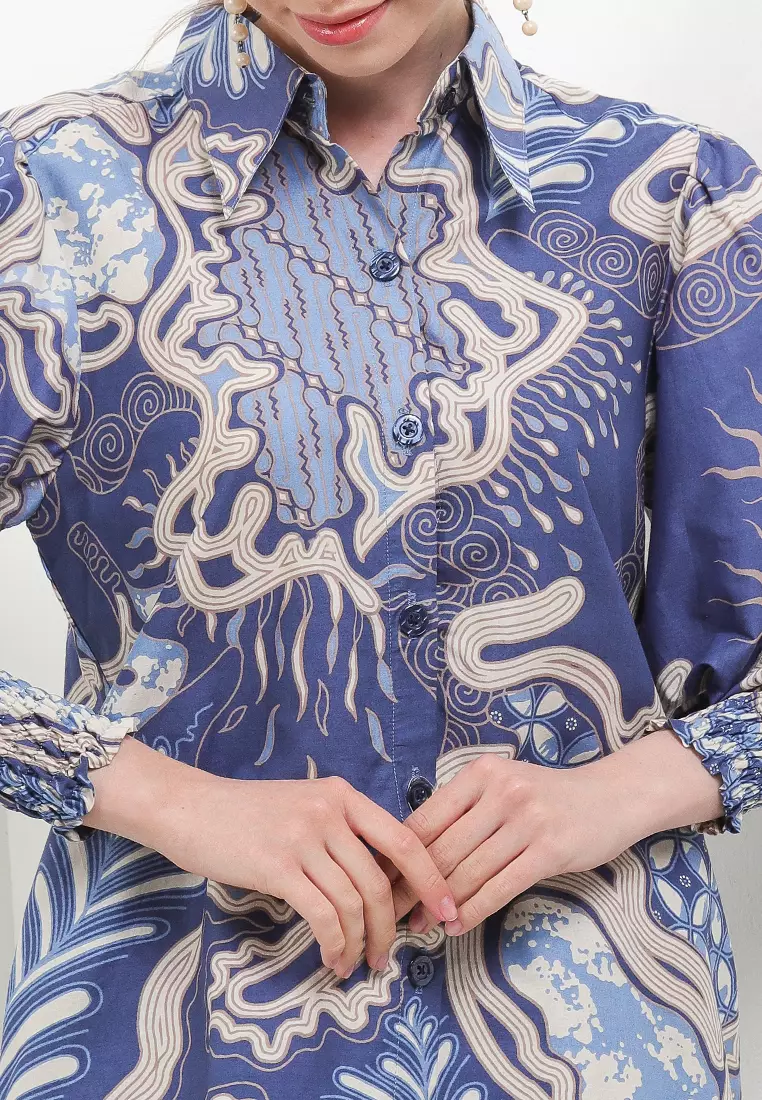 Ginny Blouse Batik Katun Wanita