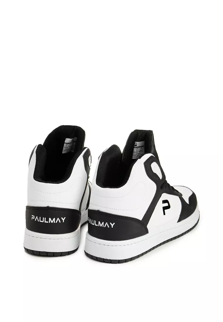 PAULMAY - Sepatu Sneakers Pria Lisbon High - White Black