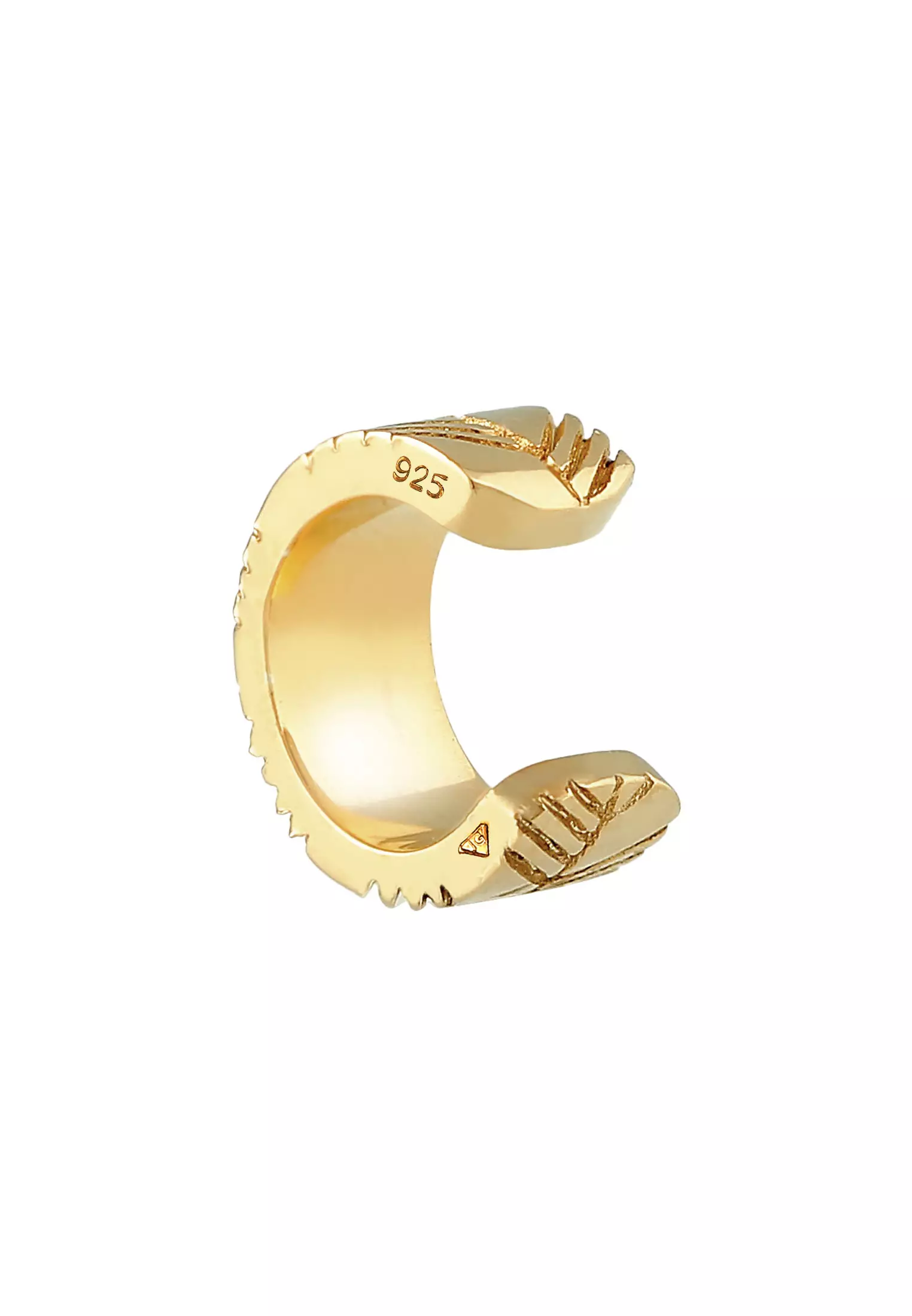 Earrings Earcuff Single Wide Trend Blogger Gold Plated