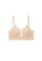 ZITIQUE beige Women's Latest Triangle Cup Invisible Beautiful Back Large U-shaped Wire-free Thin Padded Push Up Lingerie Set (Bra And Underwear) - Beige 0760DUS3183665GS_2