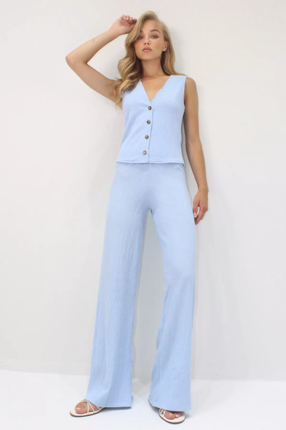 Buttoned Vest & Pants Set
